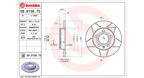 MAGNETI MARELLI Тормозной диск 360406012205